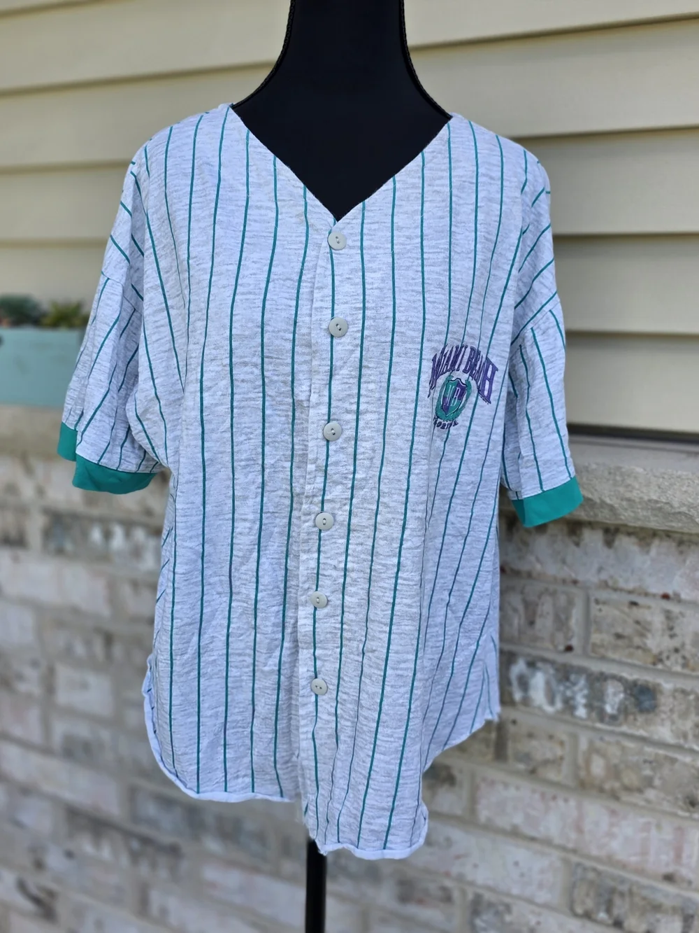 Vintage 90s Stars On The Beach Miami Beach Florida Jersey Large